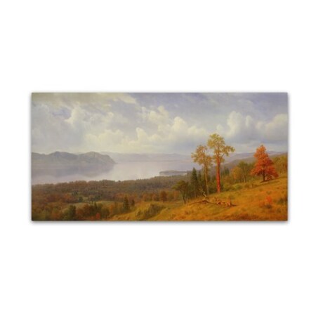 Albert Bierstadt 'View On The Hudson' Canvas Art,16x32